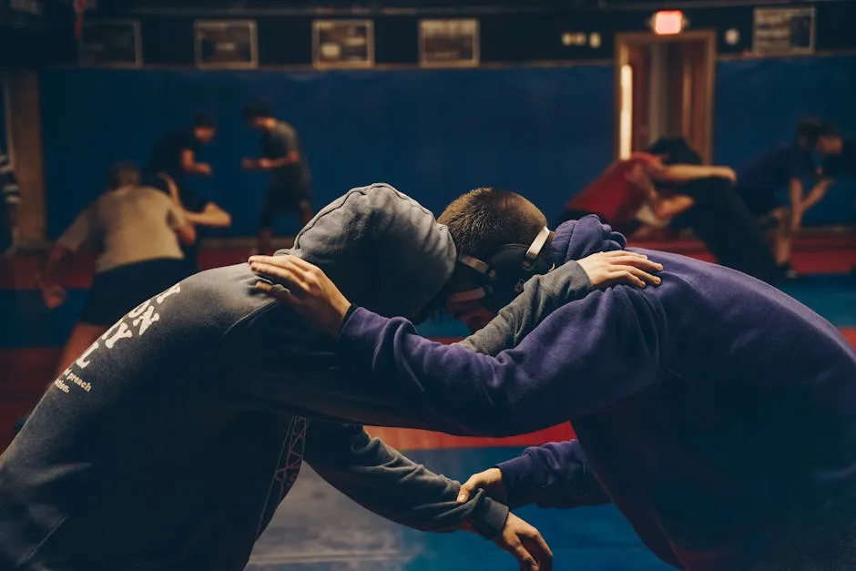 Trajnim i mundjes në palestër me të rinj atletë